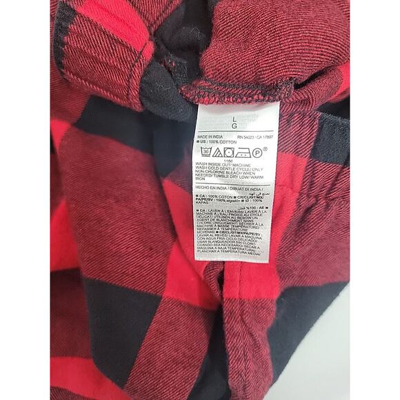 Old Navy Pajama Shirt Pants Size Large Womens Flannel Plaid 2 Piece PC Set EUC - Picture 5 of 8